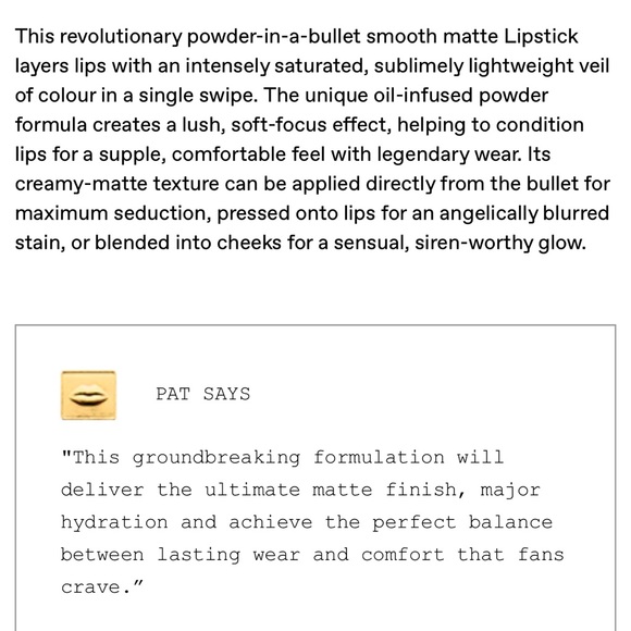 💋🆕💋 Pat McGrath Labs MatteTrance Lipstick in Soft Core - Picture 3 of 8